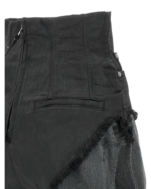Pantalones cortos deshilachados Rick Owens de color Black