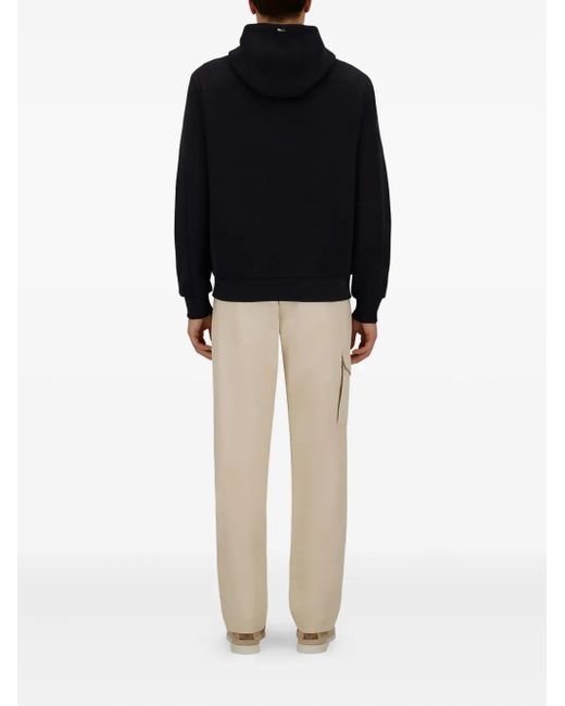 Herno Blue Ribbed Sweatshirt for men