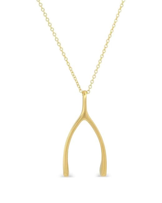 Jennifer Meyer Metallic Large Wishbone Necklace