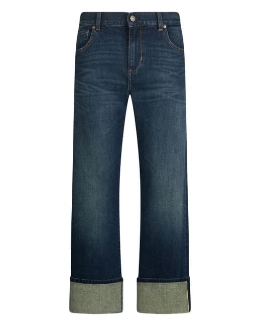 Liu Jo Blue Turn-Up Hem Jeans
