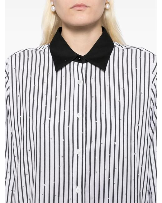 Camisa Oversize A Rayas Macgraw de color White