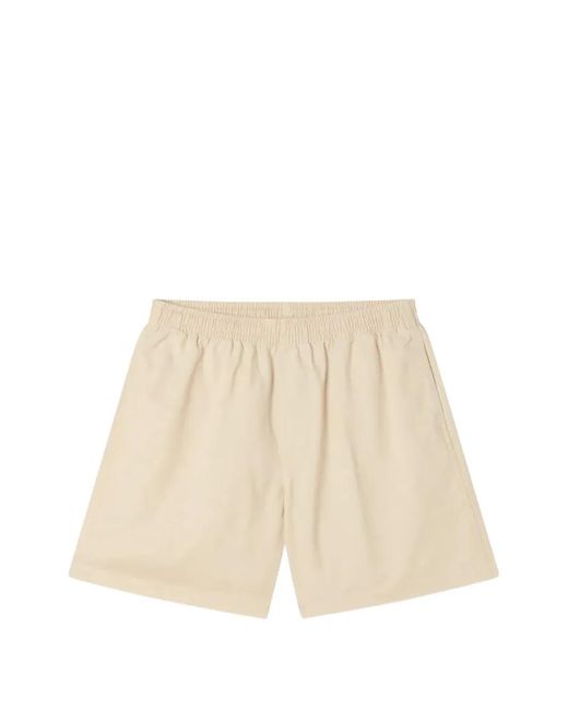 Obey Natural Theo Logo-Patch Shorts for men