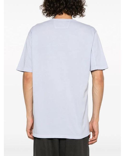 C P Company Pink Logo-Print Cotton T-Shirt for men