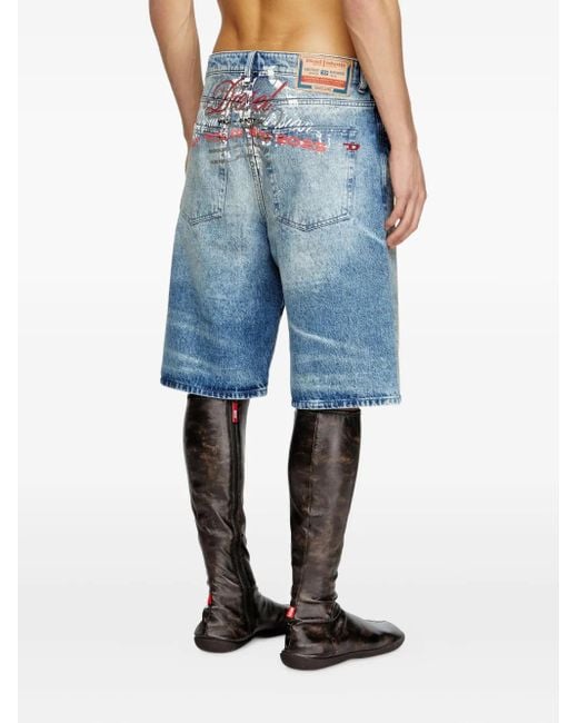 DIESEL Blue Remaster Capsule D-Rixford-S Denim Shorts for men