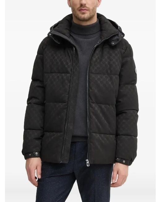 Joop! Black Hooded Puffer Jacket for men