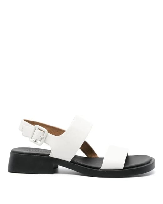 Camper Black Dana Double-Strap Sandals