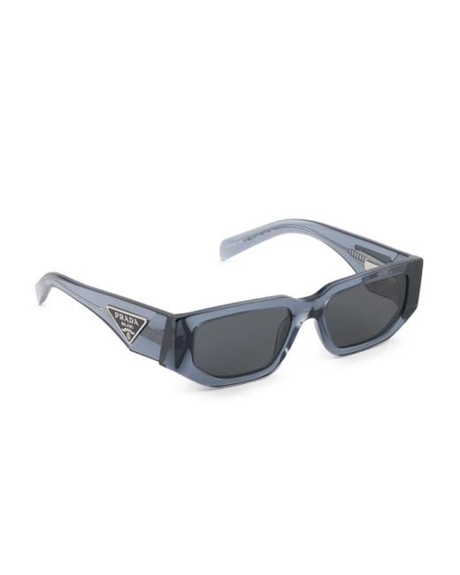 Prada Gray Triangle-Logo Sunglasses for men