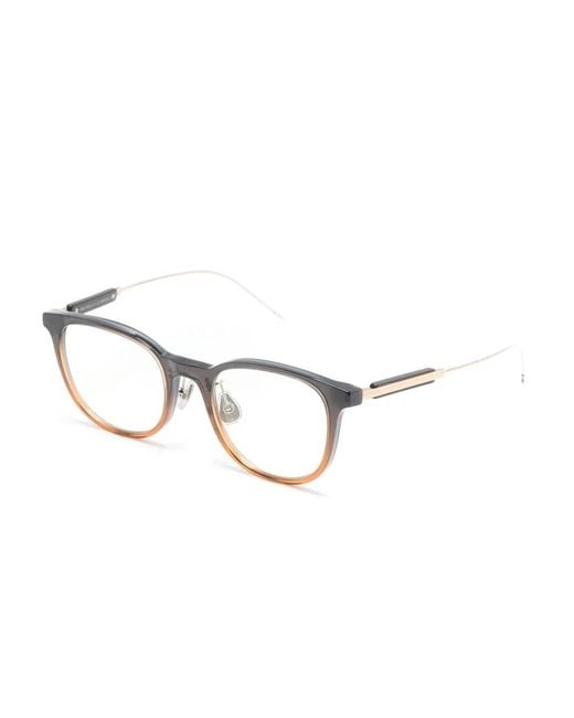 Brunello Cucinelli Metallic Round-Frame Glasses