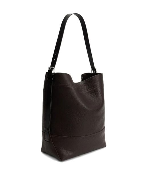 Lemaire Black Large Belted Tote Bag