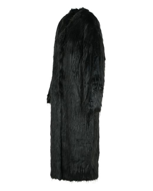 Stand Studio Black Faux Fur 'Carolina' Coat