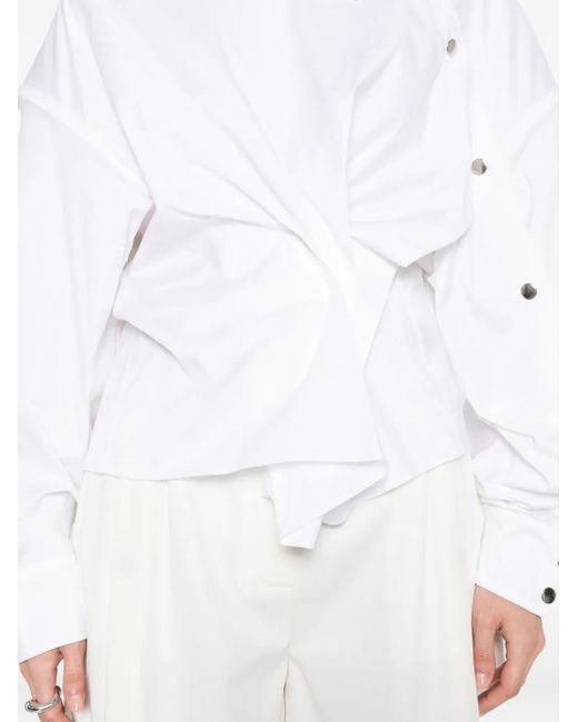 A.W.A.K.E. MODE White Twist-Detail Top