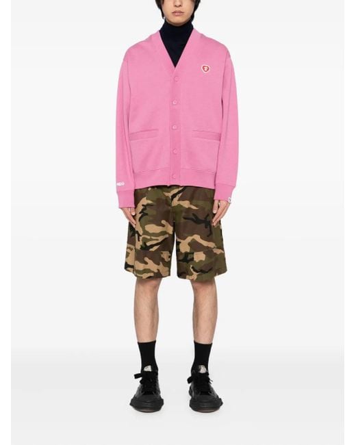 Aape By A Bathing Ape Pink Button-Up Cardigans for men