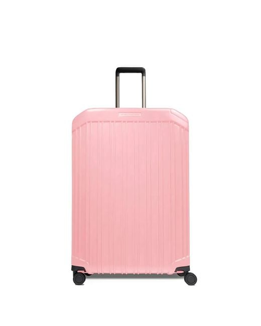 Piquadro Pink Expandable Four-Wheel Suitcase