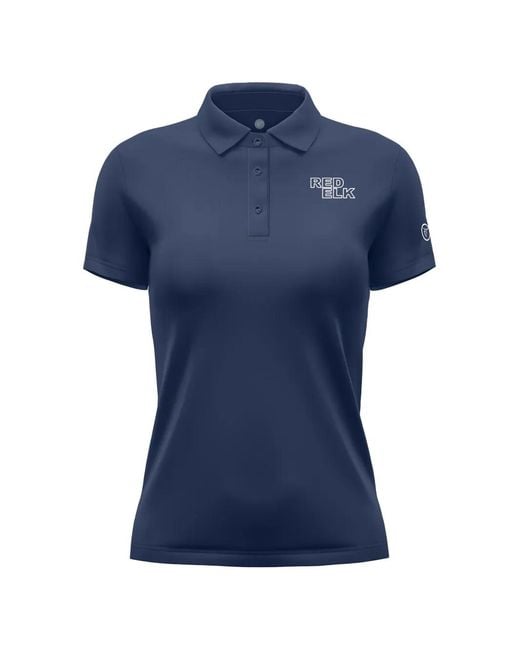 REDELK Blue Logo-Print Polo Shirt