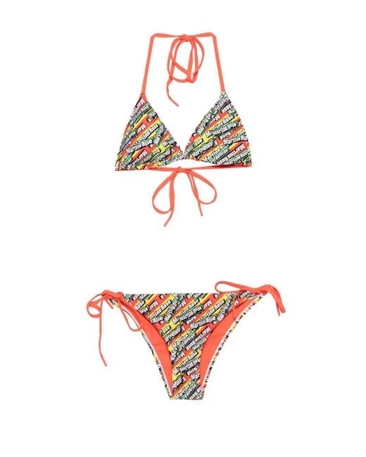 Martine Rose White Printed Bikini
