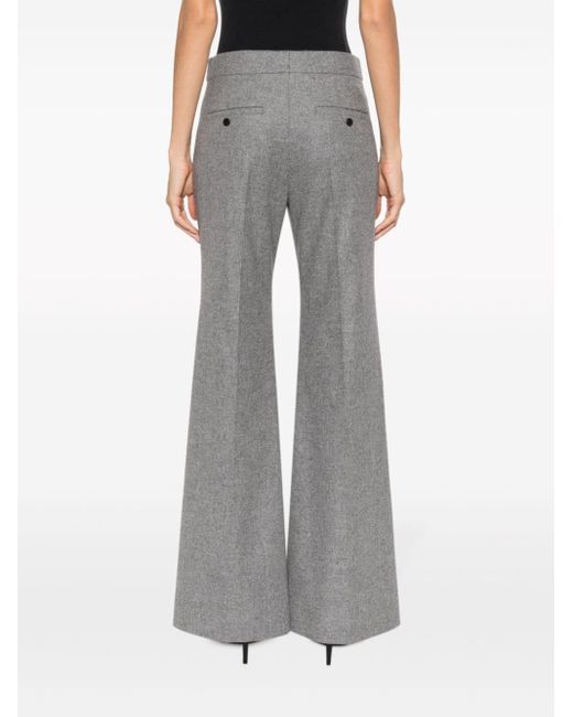 Givenchy Gray Flared Felted Trousers