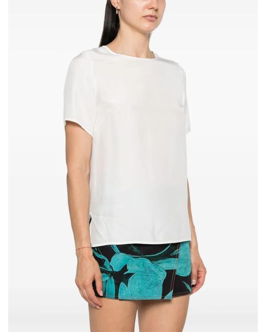 P.A.R.O.S.H. White Sofia Silk Blouse