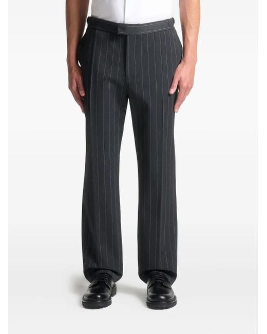 Manière De Voir Black Joseph Pinstripe Tailored Trousers for men