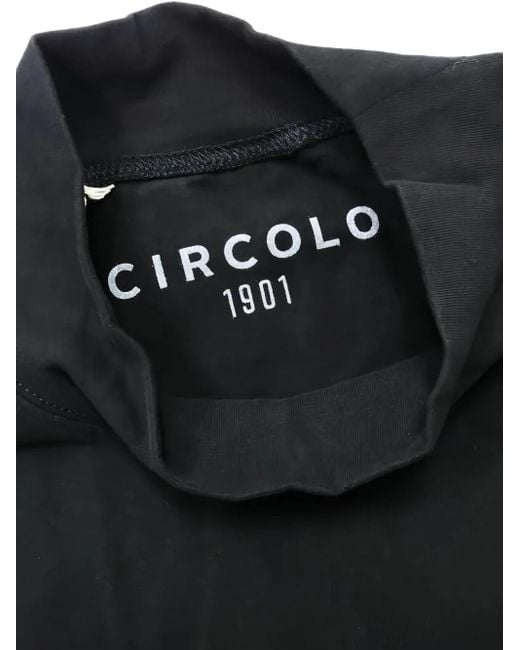 Circolo 1901 Black High-Neck Top for men