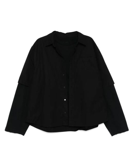 we11done Black Layered Shirt
