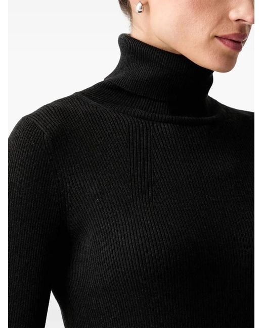 Marc O' Polo Black Ribbed Roll-Neck Sweater
