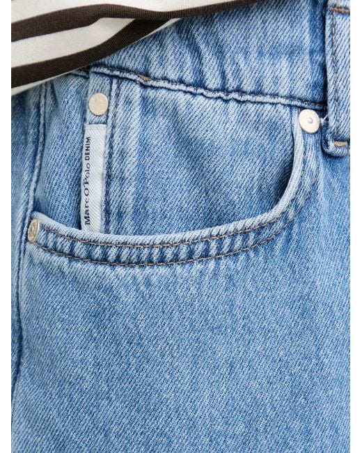 Marc O' Polo Blue Drawstring Wide-Leg Jeans