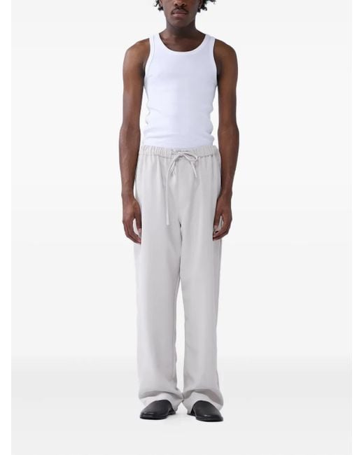 New Amsterdam White Drawstring Pocket Trousers