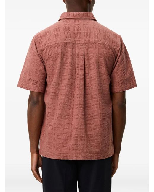 Les Deux Pink Charlie Checked Short-Sleeve Shirt for men