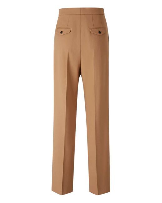 Chloé Natural High-Rise Gathered Pants