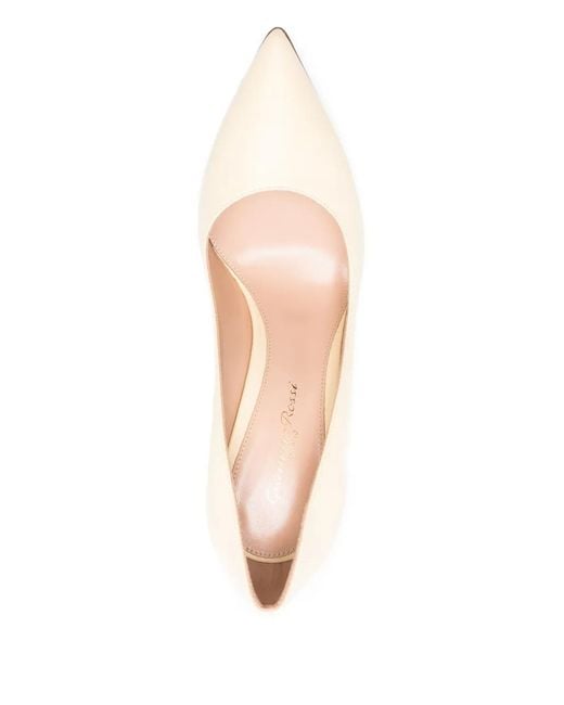 Gianvito Rossi White 105Mm Pointed-Toe Stiletto Heeled Pumps