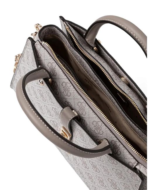 Guess Handtas Met Logoprint En Structuur in het Gray