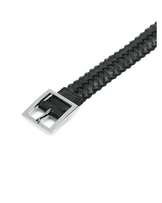 Amiri Black Braided Leather Belt for men