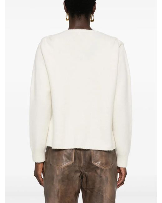 GIUSEPPE DI MORABITO White Cardigan Mit Brosche