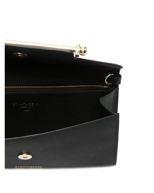 Strathberry Black Large Melville Clutch Bag