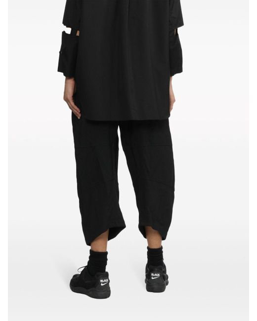 Pantalon court à taille élastiquée COMME DES GARÇON BLACK en coloris Black