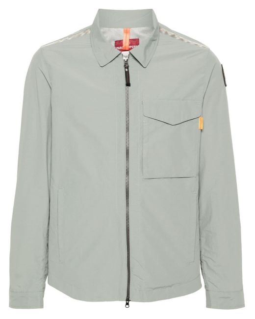 Parajumpers Gray Rayner Zip-up Shirt Jacket for men