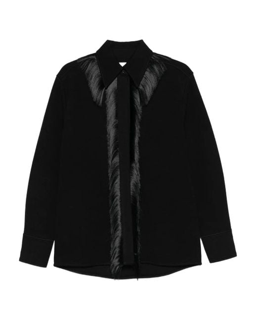 Chaqueta Con Flecos Jil Sander de color Black