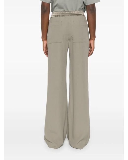 AMI Natural Drawstring Palazzo Pants