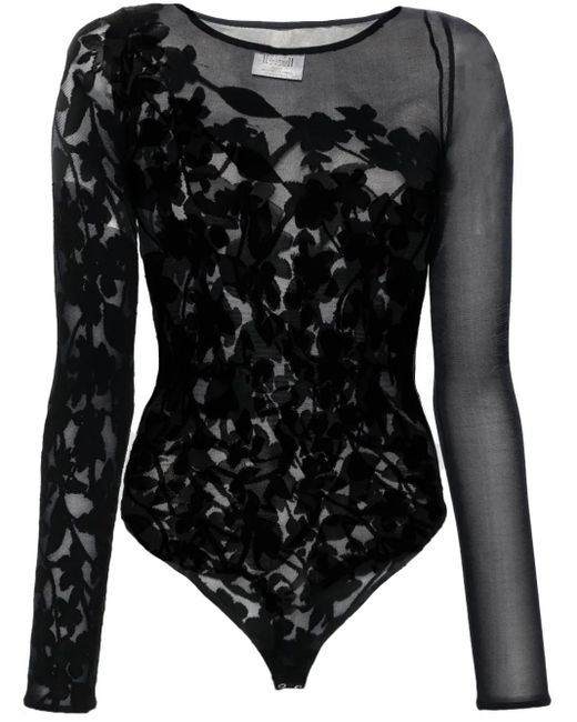 Wolford フローラル ボディスーツ Black