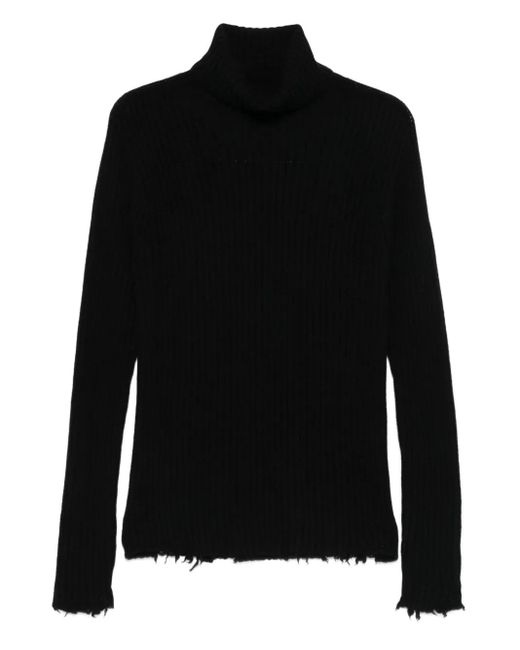 Jersey con cuello vuelto Uma Wang de color Black