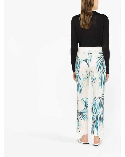 F.R.S For Restless Sleepers Blue Mid-Rise Straight-Leg Trousers