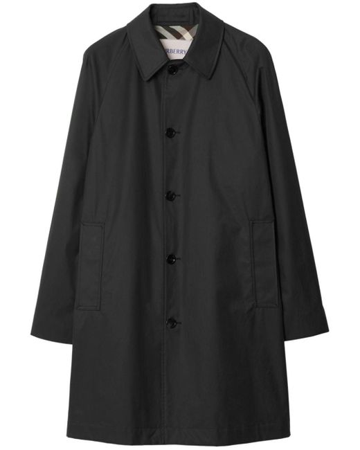 Burberry Black Button-up Trench Coat for men