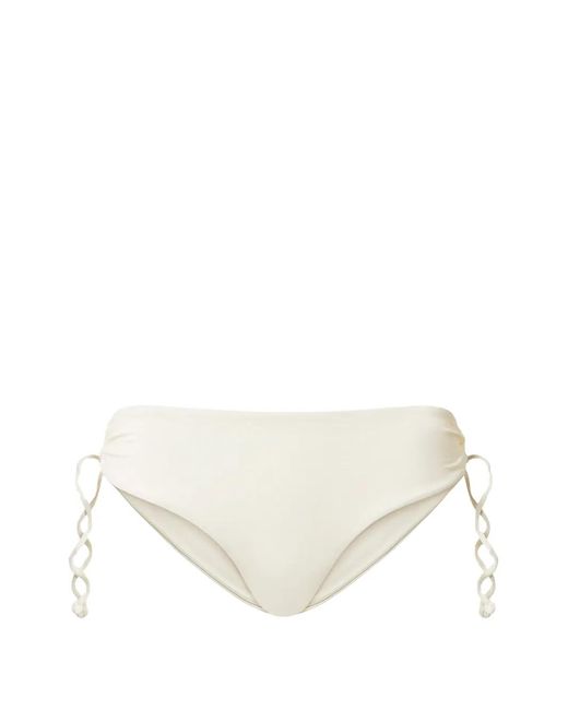 Twinset White Bikini Briefs With Drawstring