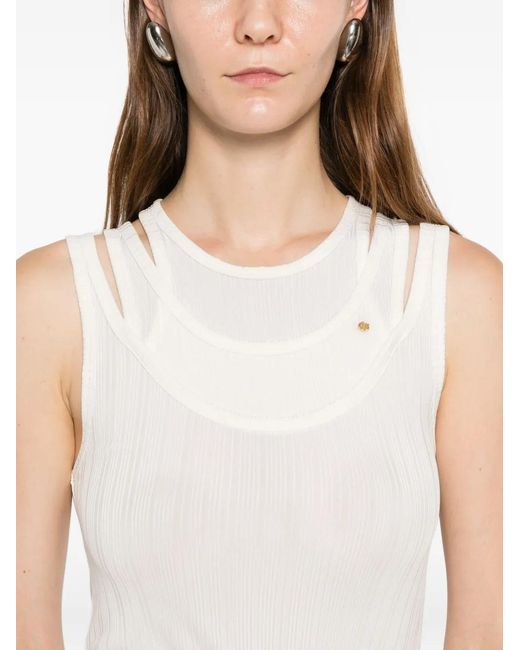 Viktor & Rolf White Triple Layer Tank Top