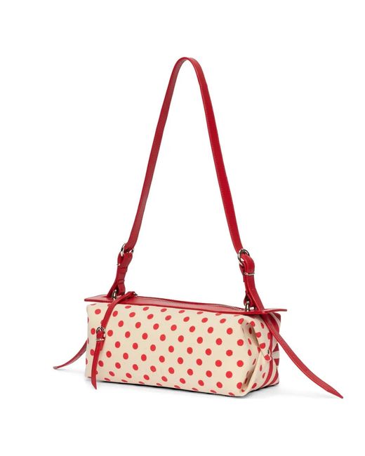 MSGM Pink Polka Dot Shoulder Bag