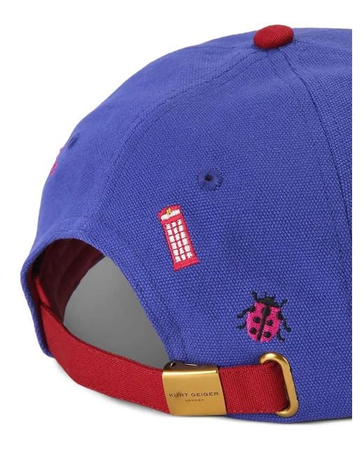 Kurt Geiger Blue Baseballkappe Mit Anhänger