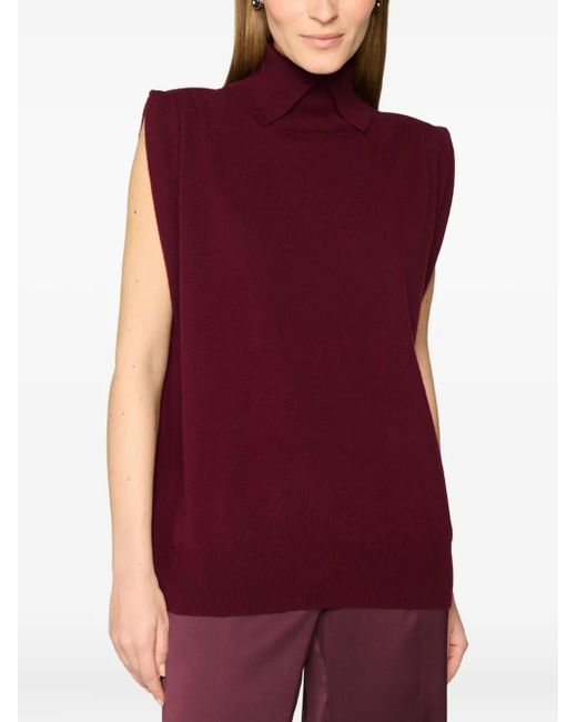 Genny ハイネック トップ Red