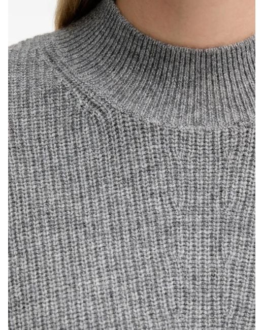 Ouí Gray High-Neck Sweater