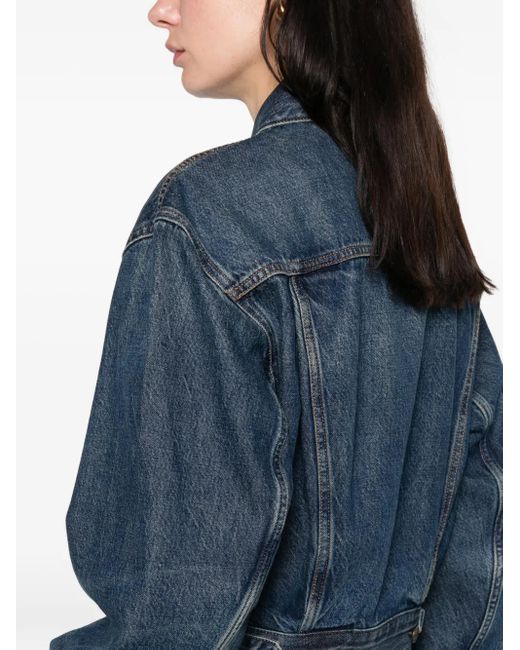 FRAME Blue Pocket Denim Jacket