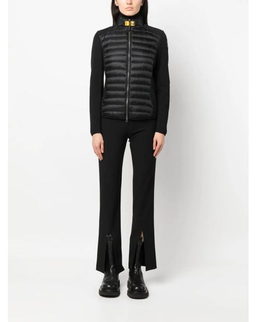 Parajumpers Black Logo-Patch Zip-Up Padded Jacket